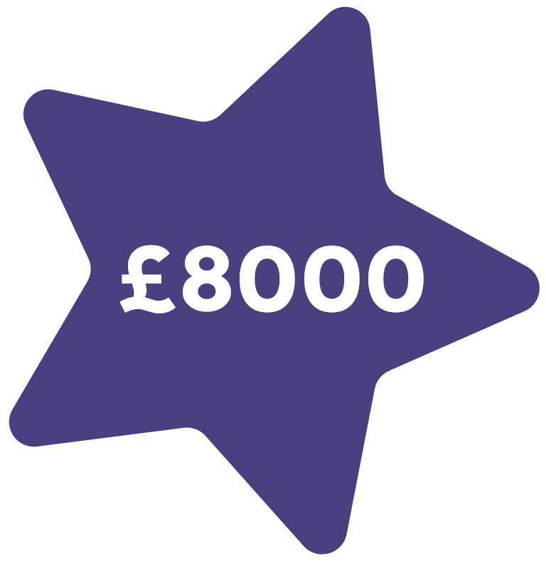 8000 £6000